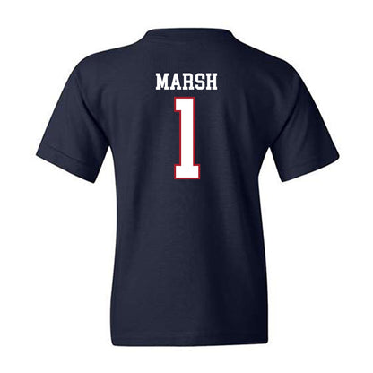 Liberty - NCAA Baseball : Tanner Marsh - Sports Shersey Youth T-Shirt-1