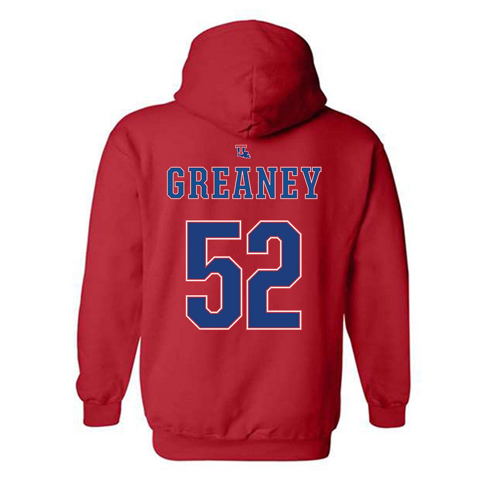 LA Tech - NCAA Baseball : Nick Greaney - Generic Shersey Hooded Sweatshirt-1