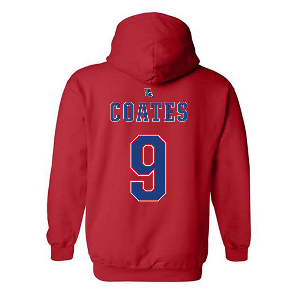 LA Tech - NCAA Baseball : Colton Coates - Generic Shersey Hooded Sweatshirt-1