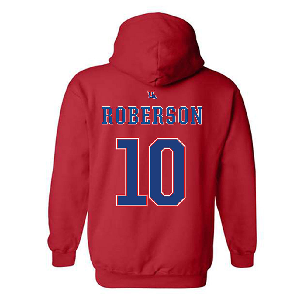 LA Tech - NCAA Baseball : Brooks Roberson - Generic Shersey Hooded Sweatshirt-1