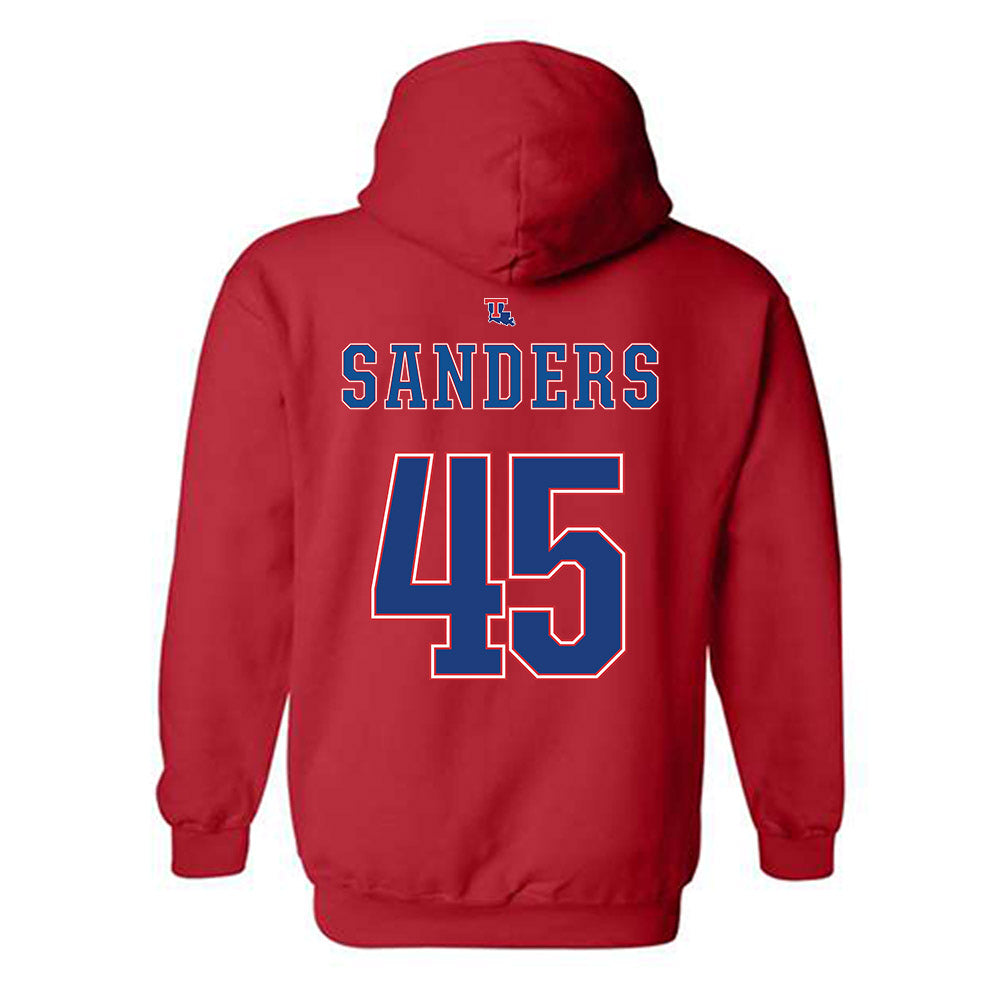 LA Tech - NCAA Baseball : Easton Sanders - Generic Shersey Hooded Sweatshirt-1