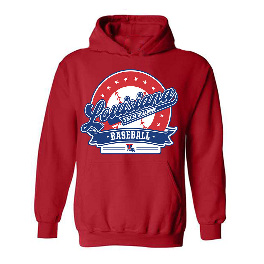 LA Tech - NCAA Baseball : Luke Cooley - Generic Shersey Hooded Sweatshirt-0