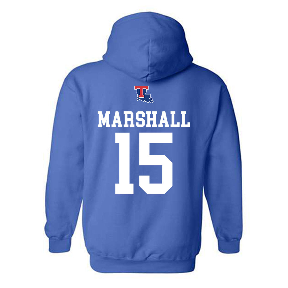 LA Tech - NCAA Women's Basketball : Jordan Marshall - Generic Shersey Hooded Sweatshirt-1