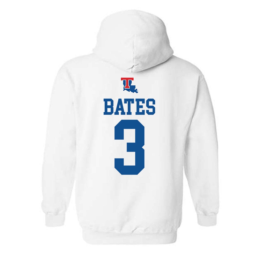 LA Tech - NCAA Men's Basketball : A.J. Bates - Generic Shersey Hooded Sweatshirt-1