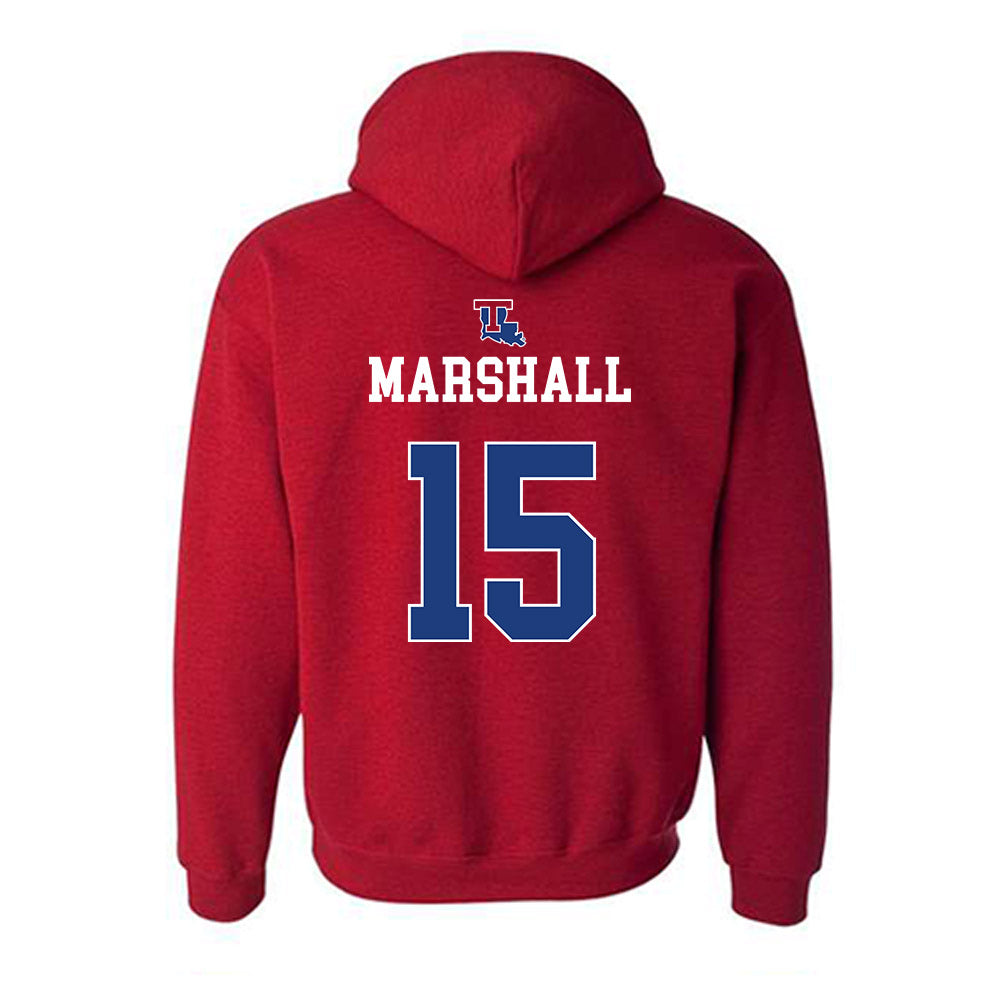 LA Tech - NCAA Women's Basketball : Jordan Marshall - Generic Shersey Hooded Sweatshirt-1