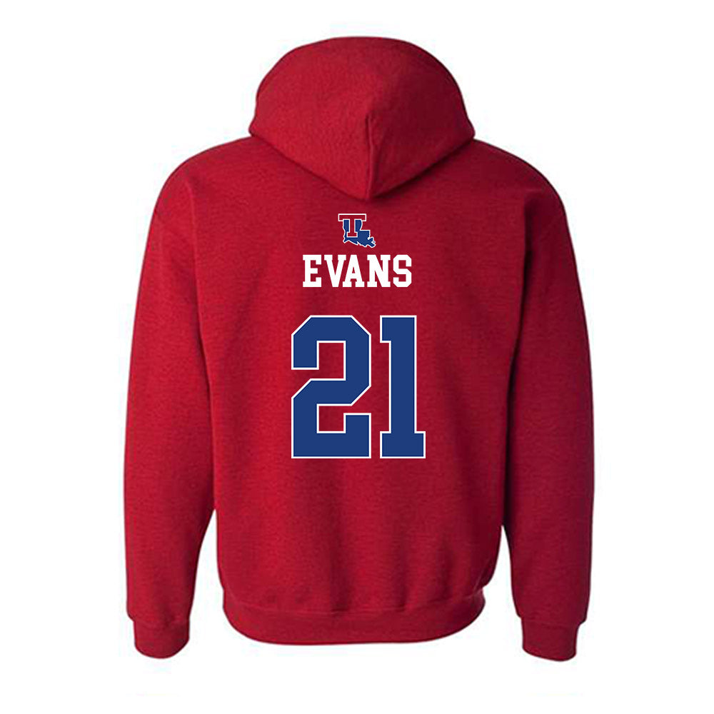 LA Tech - NCAA Women's Basketball : Kennedy Evans - Generic Shersey Hooded Sweatshirt-1