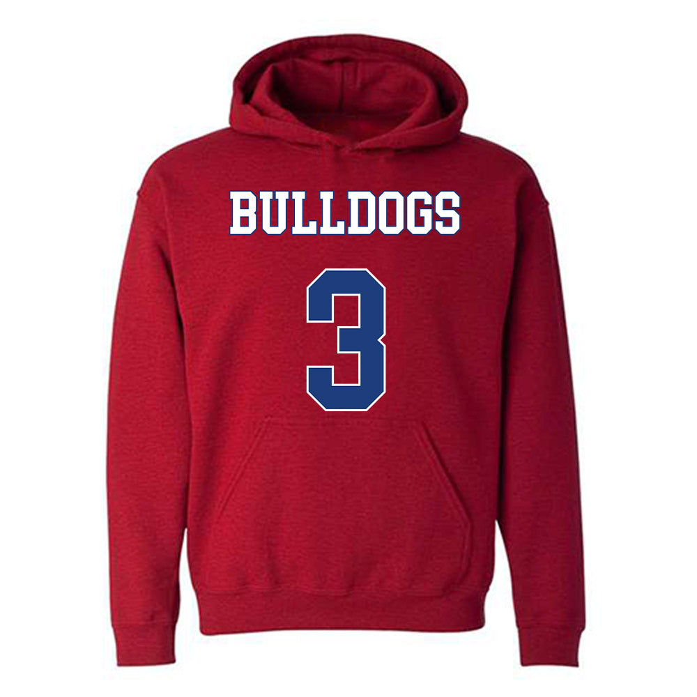 LA Tech - NCAA Men's Basketball : A.J. Bates - Generic Shersey Hooded Sweatshirt-0
