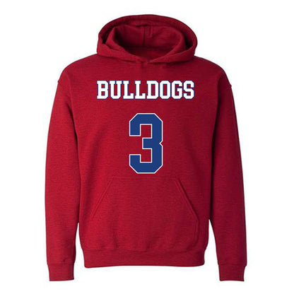 LA Tech - NCAA Men's Basketball : A.J. Bates - Generic Shersey Hooded Sweatshirt-0