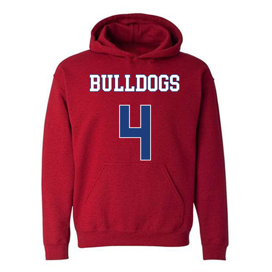 LA Tech - NCAA Men's Basketball : Jaylen Fenner - Generic Shersey Hooded Sweatshirt-0