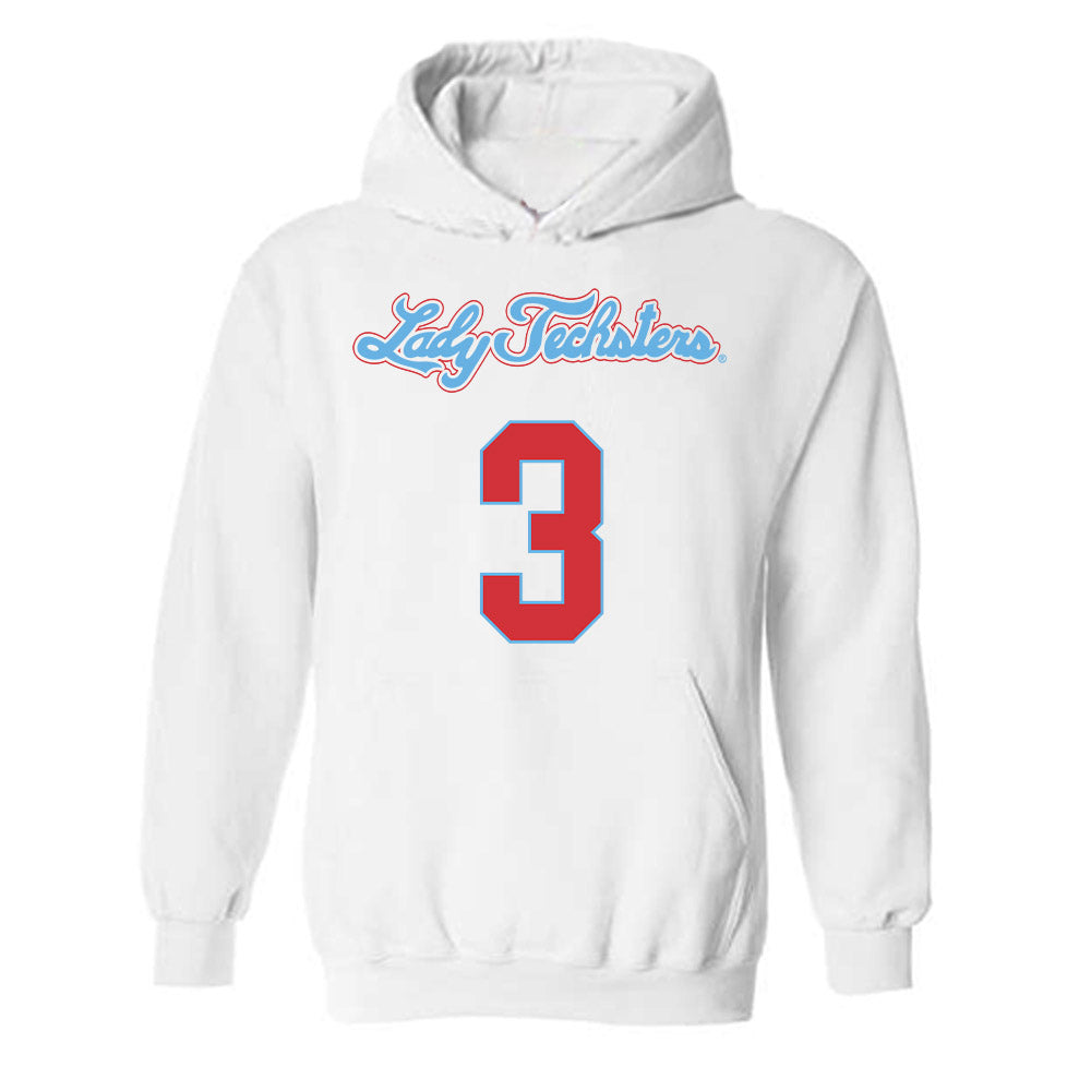 LA Tech - NCAA Men's Basketball : A.J. Bates - Generic Shersey Hooded Sweatshirt-0