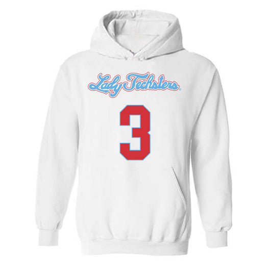 LA Tech - NCAA Men's Basketball : A.J. Bates - Generic Shersey Hooded Sweatshirt-0