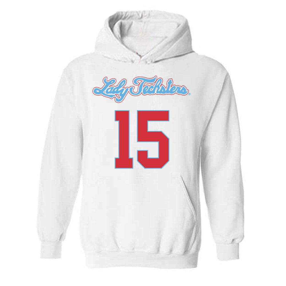 LA Tech - NCAA Women's Basketball : Jordan Marshall - Generic Shersey Hooded Sweatshirt-0