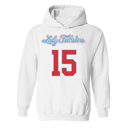 LA Tech - NCAA Women's Basketball : Jordan Marshall - Generic Shersey Hooded Sweatshirt-0
