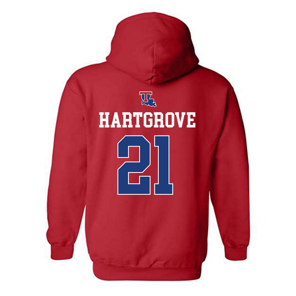 LA Tech - NCAA Baseball : Hudson Hartgrove - Sports Shersey Hooded Sweatshirt-1