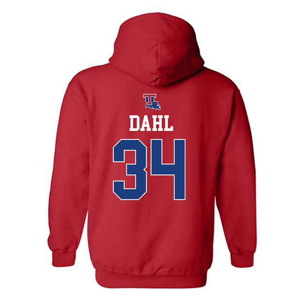LA Tech - NCAA Baseball : Declan Dahl - Sports Shersey Hooded Sweatshirt-1