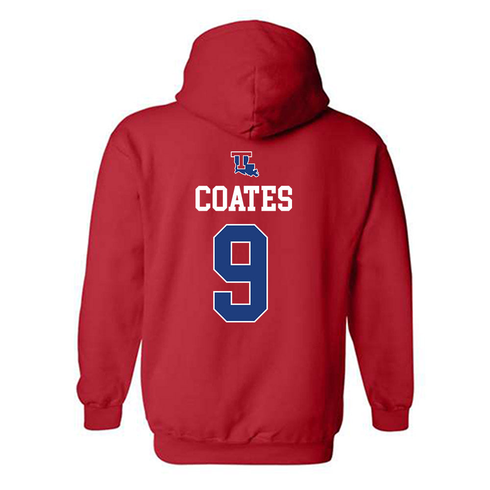 LA Tech - NCAA Baseball : Colton Coates - Sports Shersey Hooded Sweatshirt-1