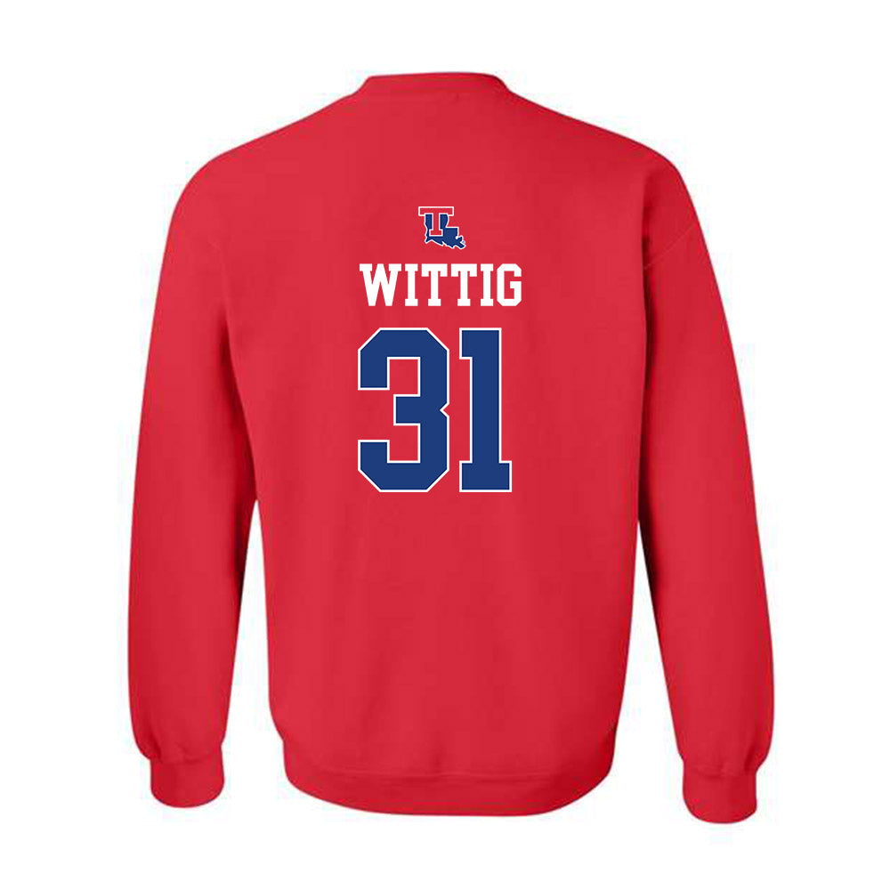 LA Tech - NCAA Baseball : Joey Wittig - Sports Shersey Crewneck Sweatshirt-1
