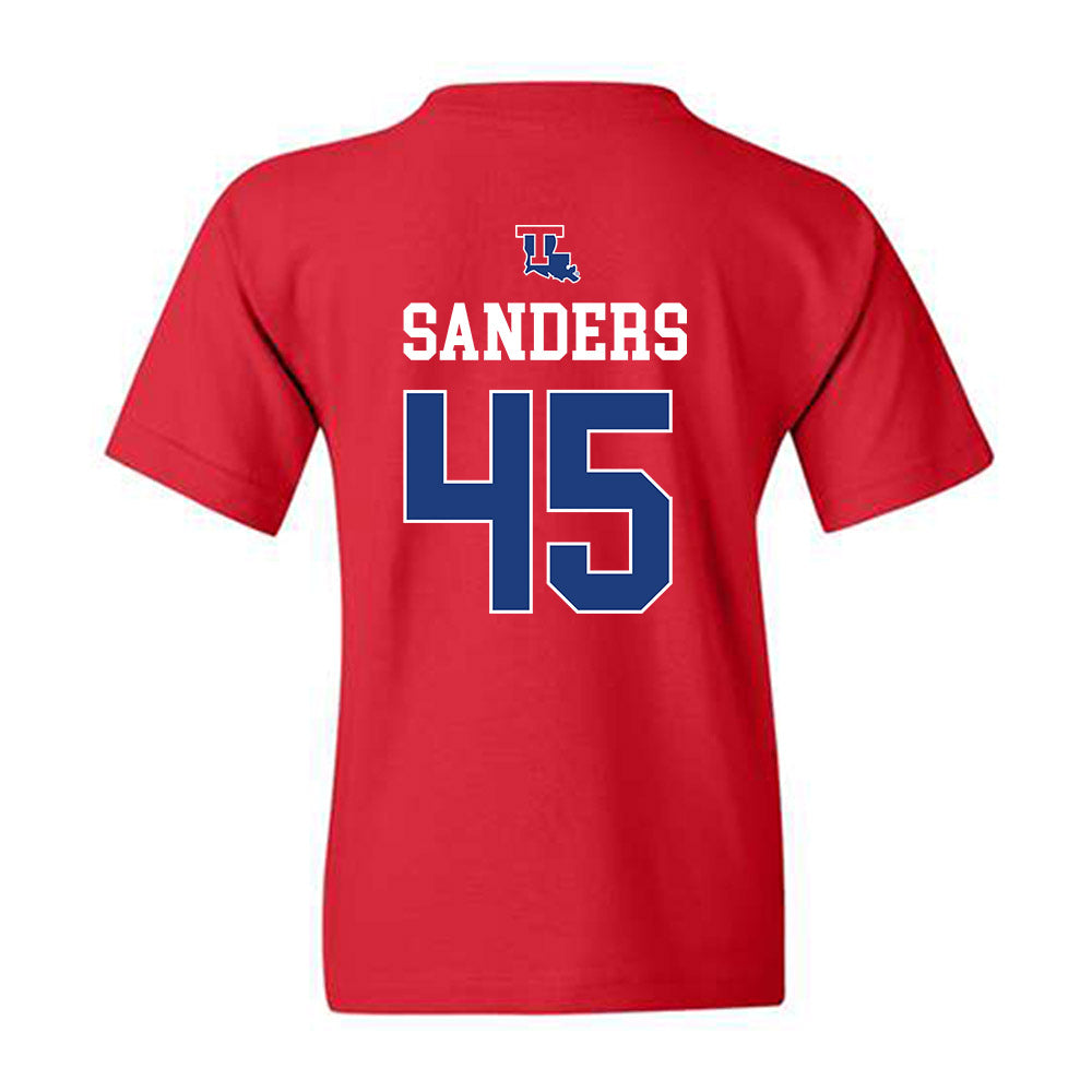 LA Tech - NCAA Baseball : Easton Sanders - Sports Shersey Youth T-Shirt-1