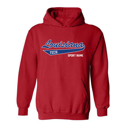LA Tech - NCAA Baseball : Colton Coates - Sports Shersey Hooded Sweatshirt-0