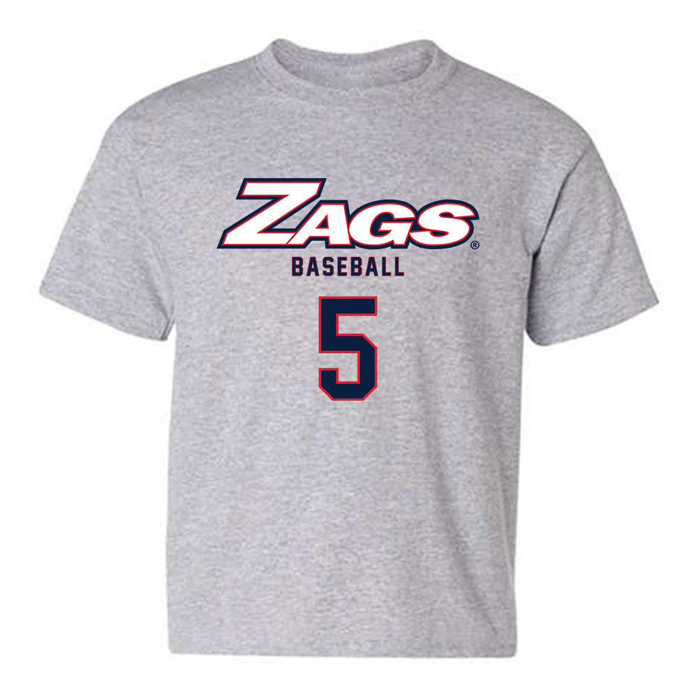 Gonzaga - NCAA Baseball : Mikey Bell - Classic Shersey Youth T-Shirt-0