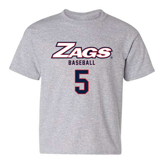 Gonzaga - NCAA Baseball : Mikey Bell - Classic Shersey Youth T-Shirt-0