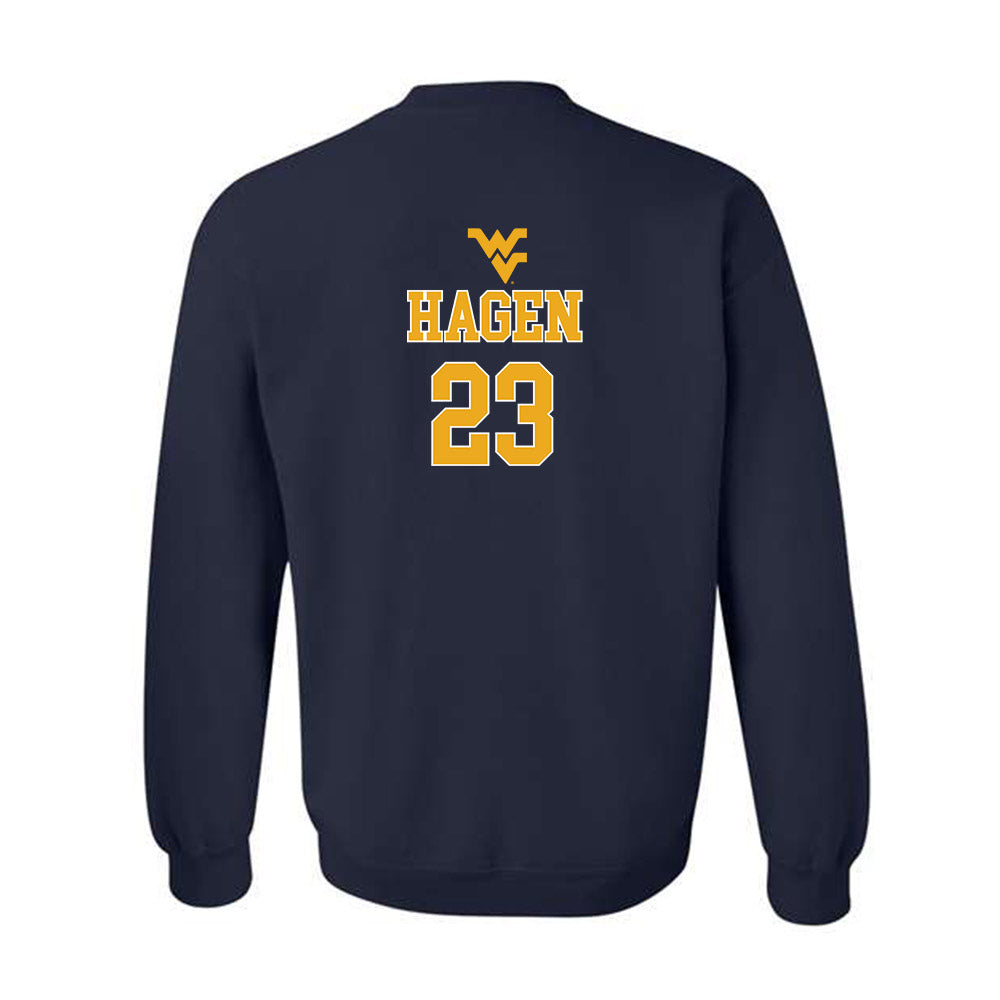 West Virginia - NCAA Baseball : David Hagen - Generic Sports Shersey Crewneck Sweatshirt-1