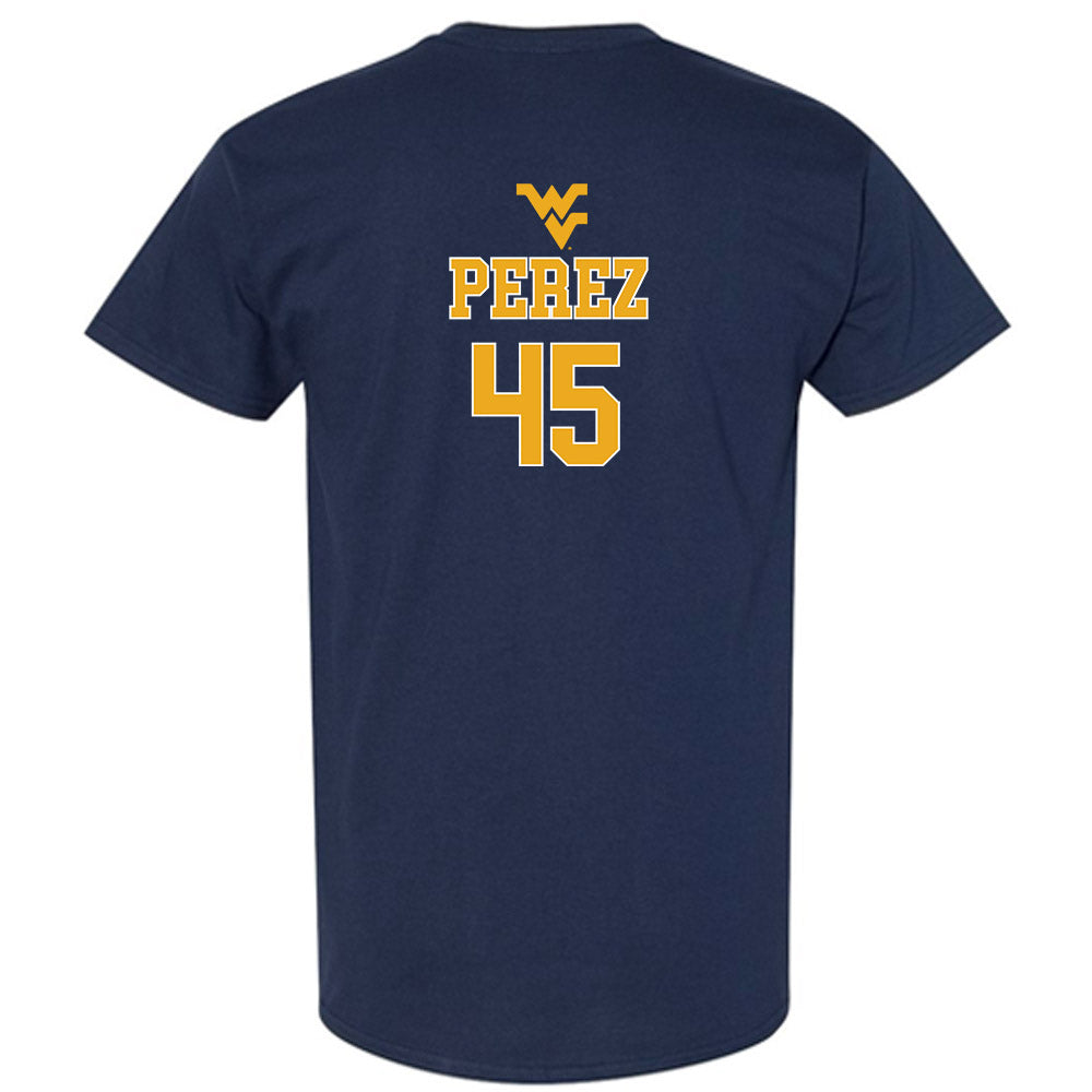 West Virginia - NCAA Baseball : David Perez - Generic Sports Shersey T-Shirt-1