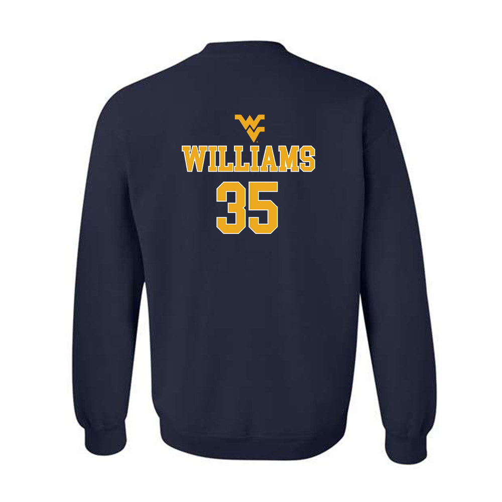 West Virginia - NCAA Baseball : Cash Williams - Generic Sports Shersey Crewneck Sweatshirt-1