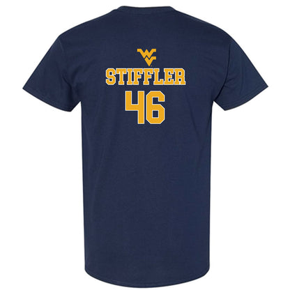 West Virginia - NCAA Baseball : Mac Stiffler - Generic Sports Shersey T-Shirt-1