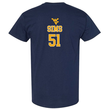 West Virginia - NCAA Baseball : Colton Sims - Generic Sports Shersey T-Shirt-1