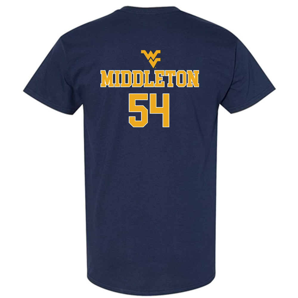 West Virginia - NCAA Baseball : Andrew Middleton - Generic Sports Shersey T-Shirt-1