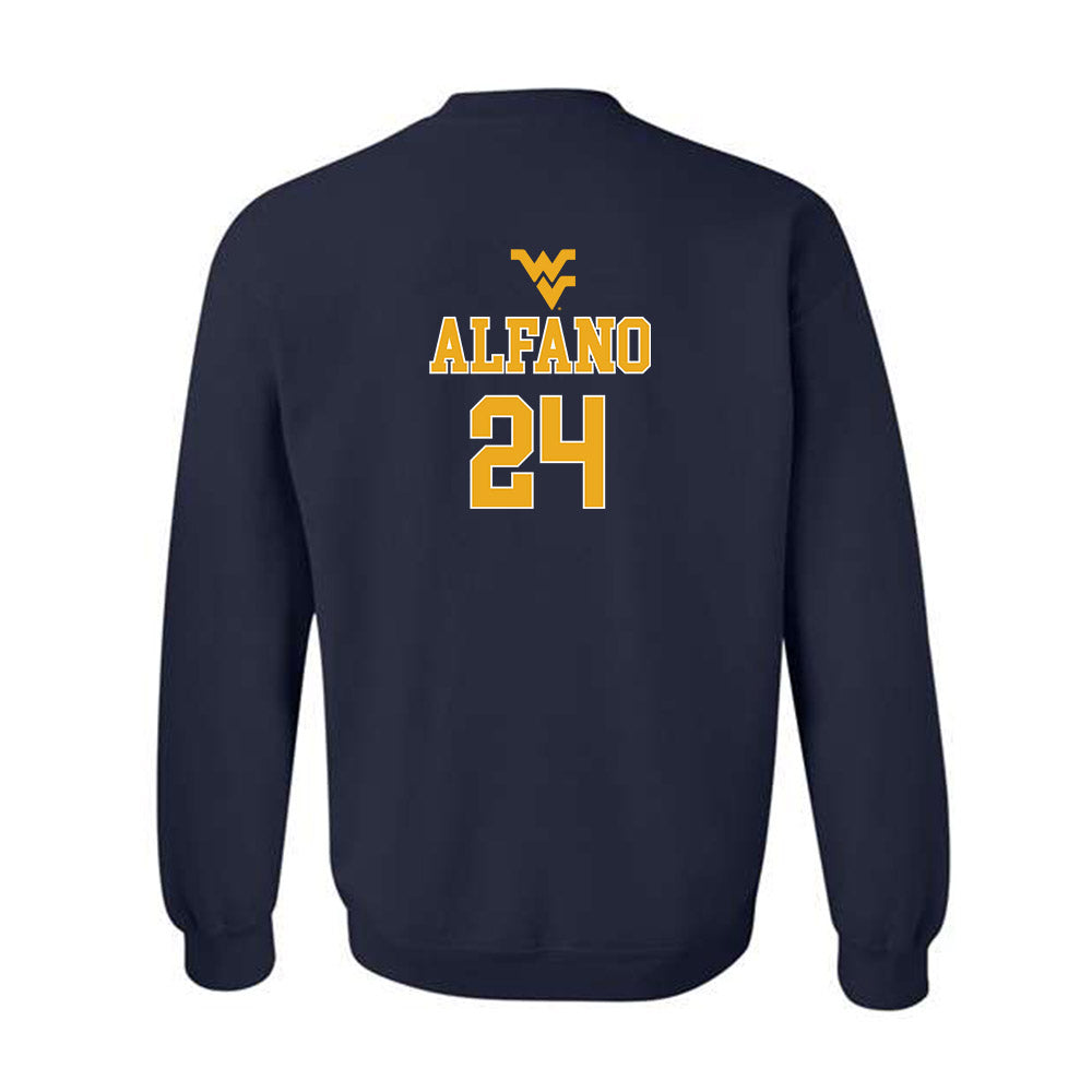 West Virginia - NCAA Baseball : CJ Alfano - Generic Sports Shersey Crewneck Sweatshirt-1