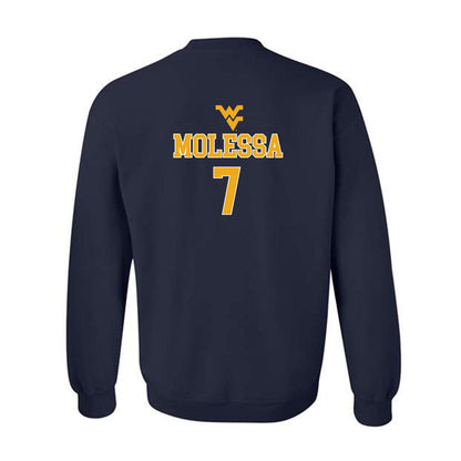 West Virginia - NCAA Baseball : Maxwell Molessa - Generic Sports Shersey Crewneck Sweatshirt-1