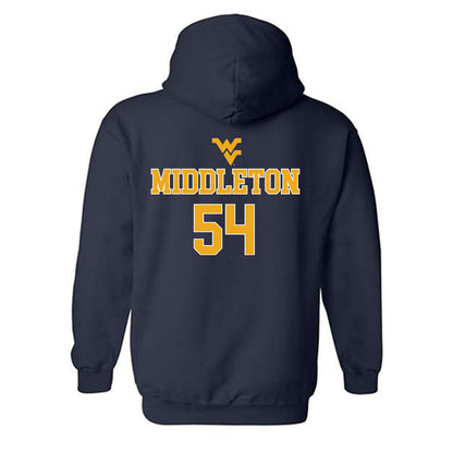 West Virginia - NCAA Baseball : Andrew Middleton - Generic Sports Shersey Hooded Sweatshirt-1