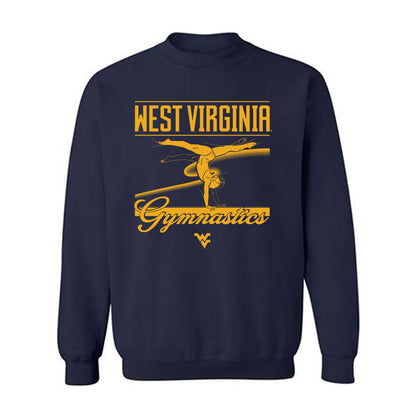 West Virginia - NCAA Women's Gymnastics : Kaelyn Skeel - Sports Shersey Crewneck Sweatshirt-0