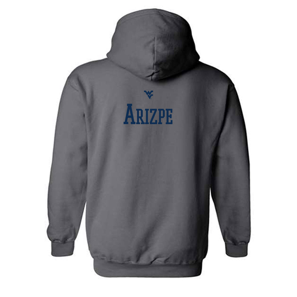 West Virginia - NCAA Men's Swimming & Diving : Rafael Arizpe - Generic Sports Shersey Hooded Sweatshirt-1