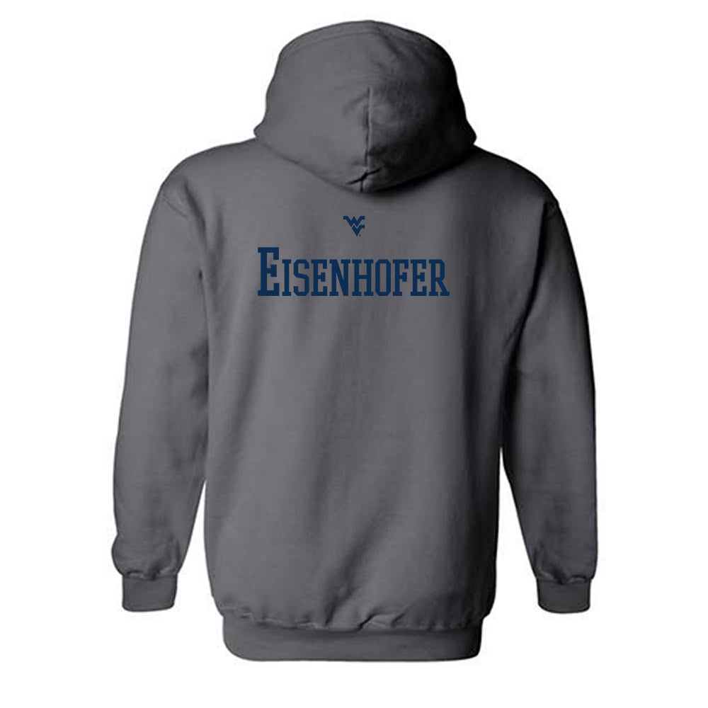 West Virginia - NCAA Men's Swimming & Diving : Owen Eisenhofer - Generic Sports Shersey Hooded Sweatshirt-1