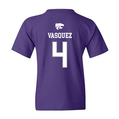 Kansas State - NCAA Baseball : Carlos Vasquez - Sports Shersey Youth T-Shirt-1