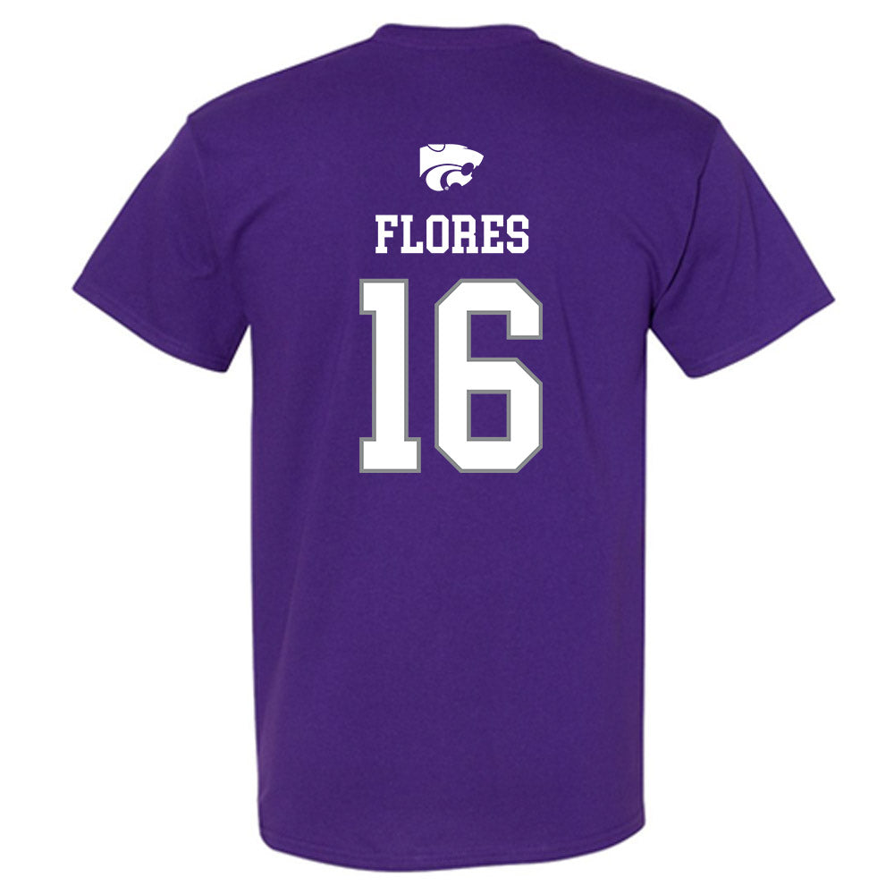 Kansas State - NCAA Baseball : Matthew Flores - Sports Shersey T-Shirt-1