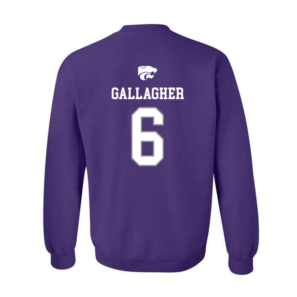 Kansas State - NCAA Baseball : Grant Gallagher - Sports Shersey Crewneck Sweatshirt-1