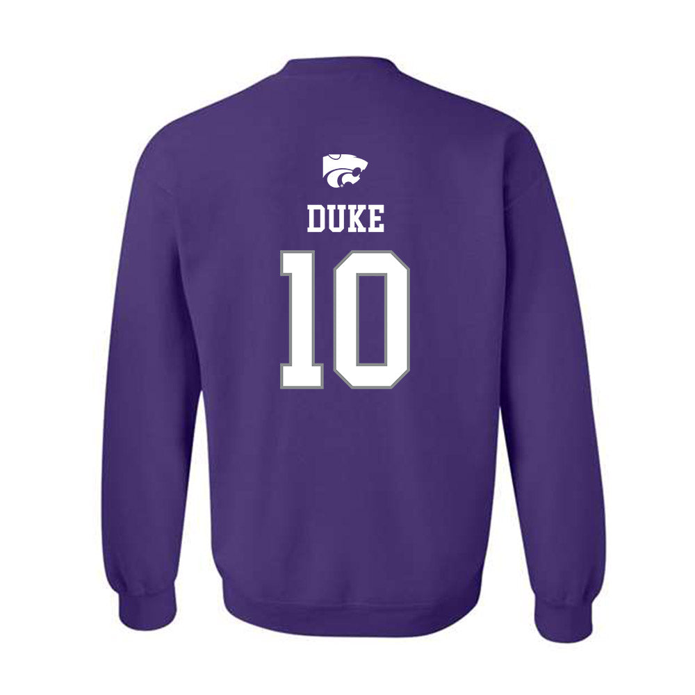 Kansas State - NCAA Baseball : Tanner Duke - Sports Shersey Crewneck Sweatshirt-1