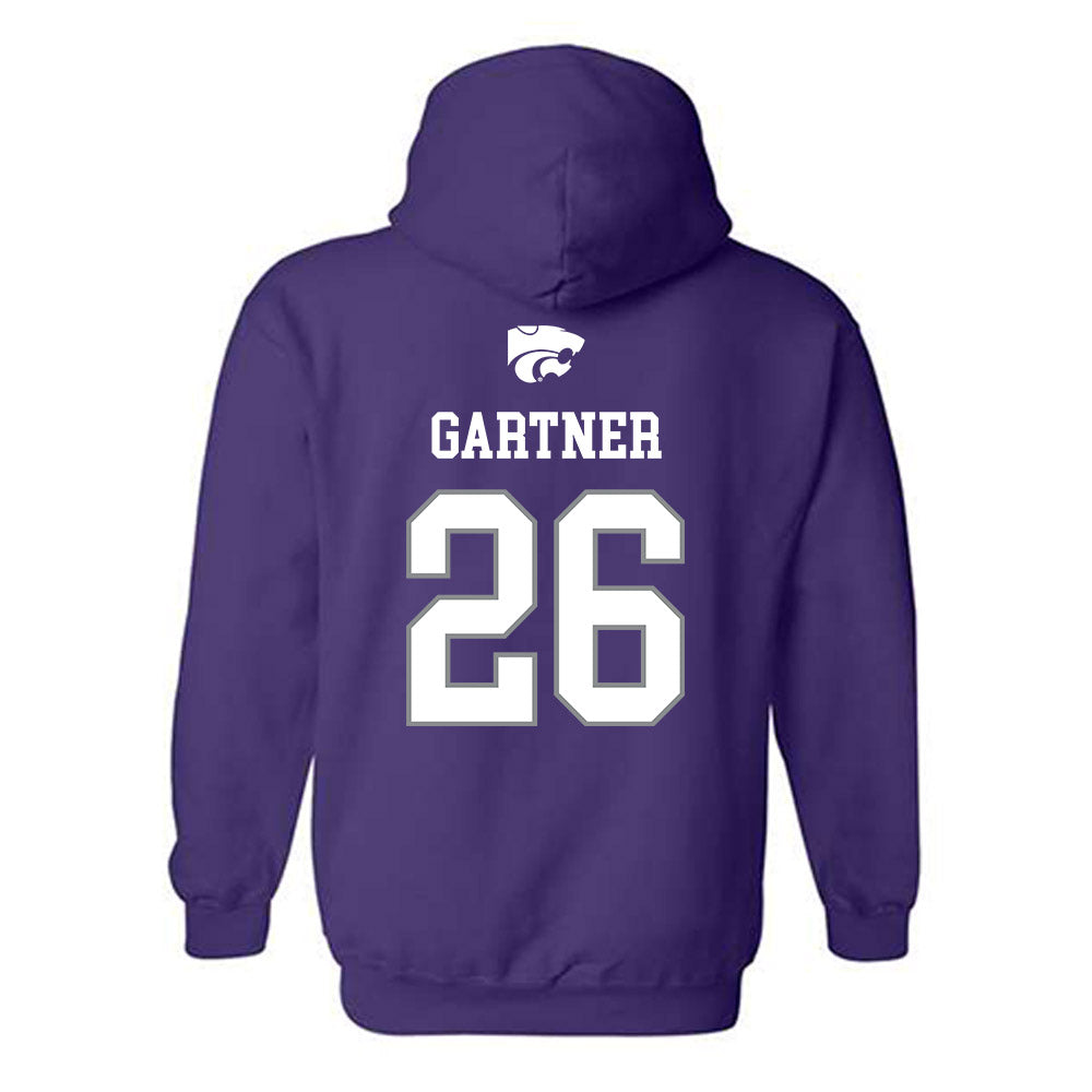 Kansas State - NCAA Baseball : Noah Gartner - Sports Shersey Hooded Sweatshirt-1