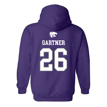 Kansas State - NCAA Baseball : Noah Gartner - Sports Shersey Hooded Sweatshirt-1