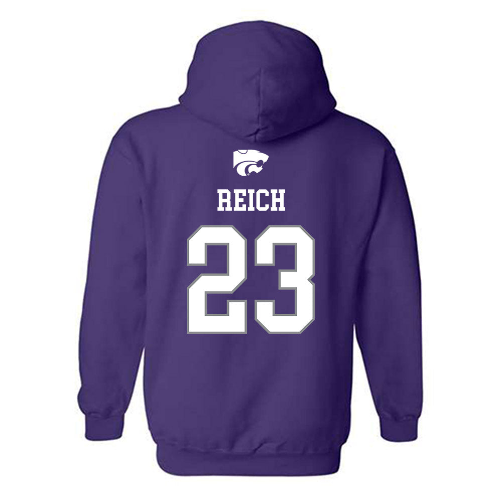 Kansas State - NCAA Baseball : Jonah Reich - Sports Shersey Hooded Sweatshirt-1