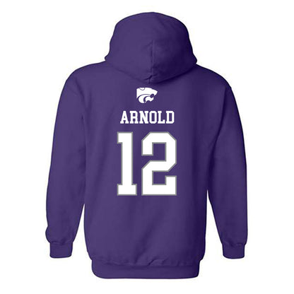Kansas State - NCAA Baseball : Aaron Arnold - Sports Shersey Hooded Sweatshirt-1