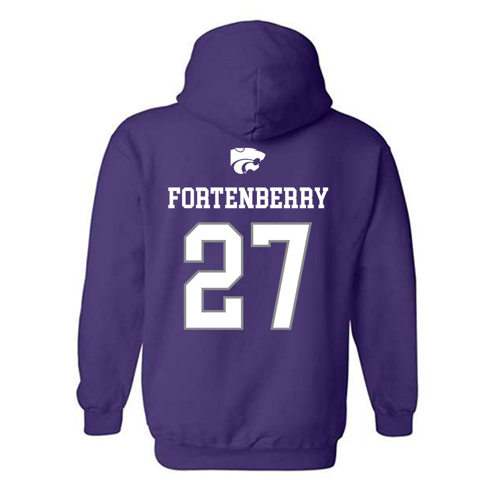 Kansas State - NCAA Baseball : Robert Fortenberry - Sports Shersey Hooded Sweatshirt-1