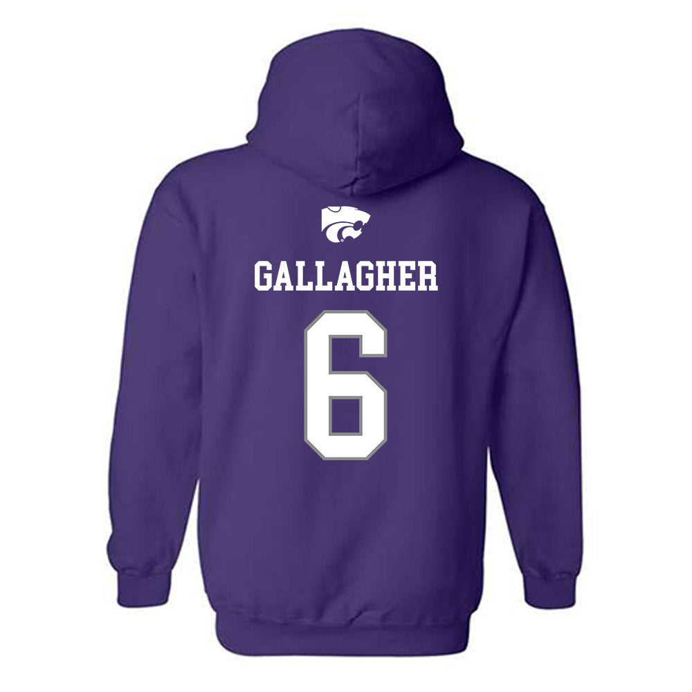 Kansas State - NCAA Baseball : Grant Gallagher - Sports Shersey Hooded Sweatshirt-1