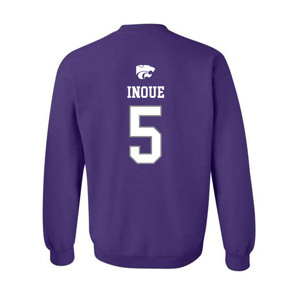 Kansas State - NCAA Baseball : Shintaro Inoue - Sports Shersey Crewneck Sweatshirt-1