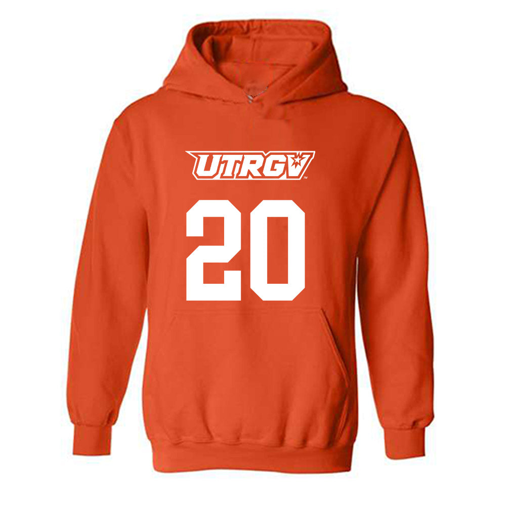 UTRGV - NCAA Men's Basketball : Josiah Hill - Classic Shersey Hooded Sweatshirt-0
