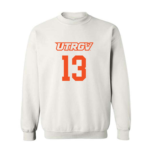 UTRGV - NCAA Men's Basketball : Julien Gomez - Sports Shersey Crewneck Sweatshirt-0